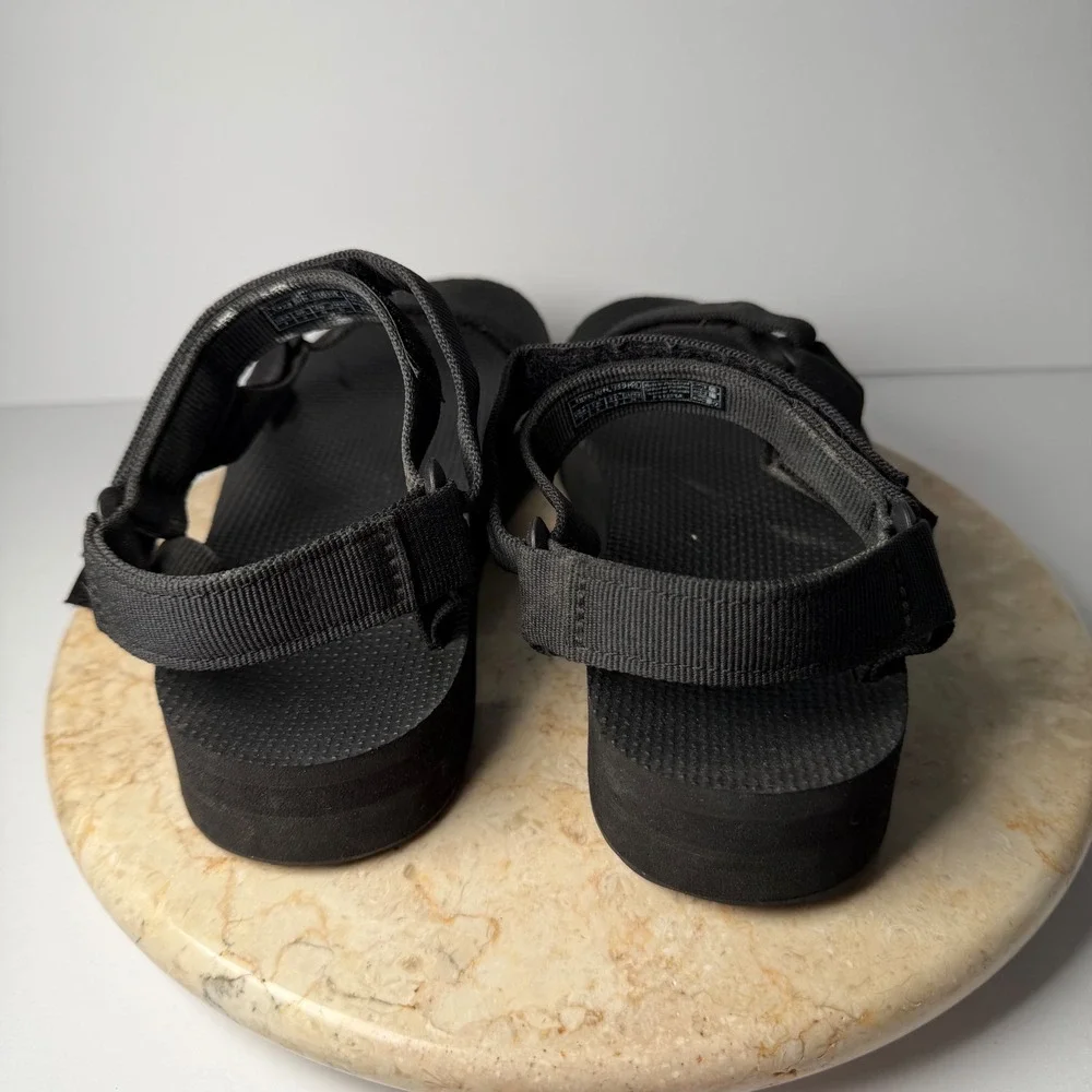 Teva Midform Universal Sandals 7 Black Platform Strappy Hiking 1090969